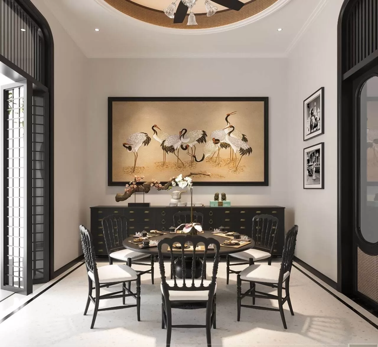 Ứng dụng phong cách Đông Dương vào thiết kế nội thất phòng bếp