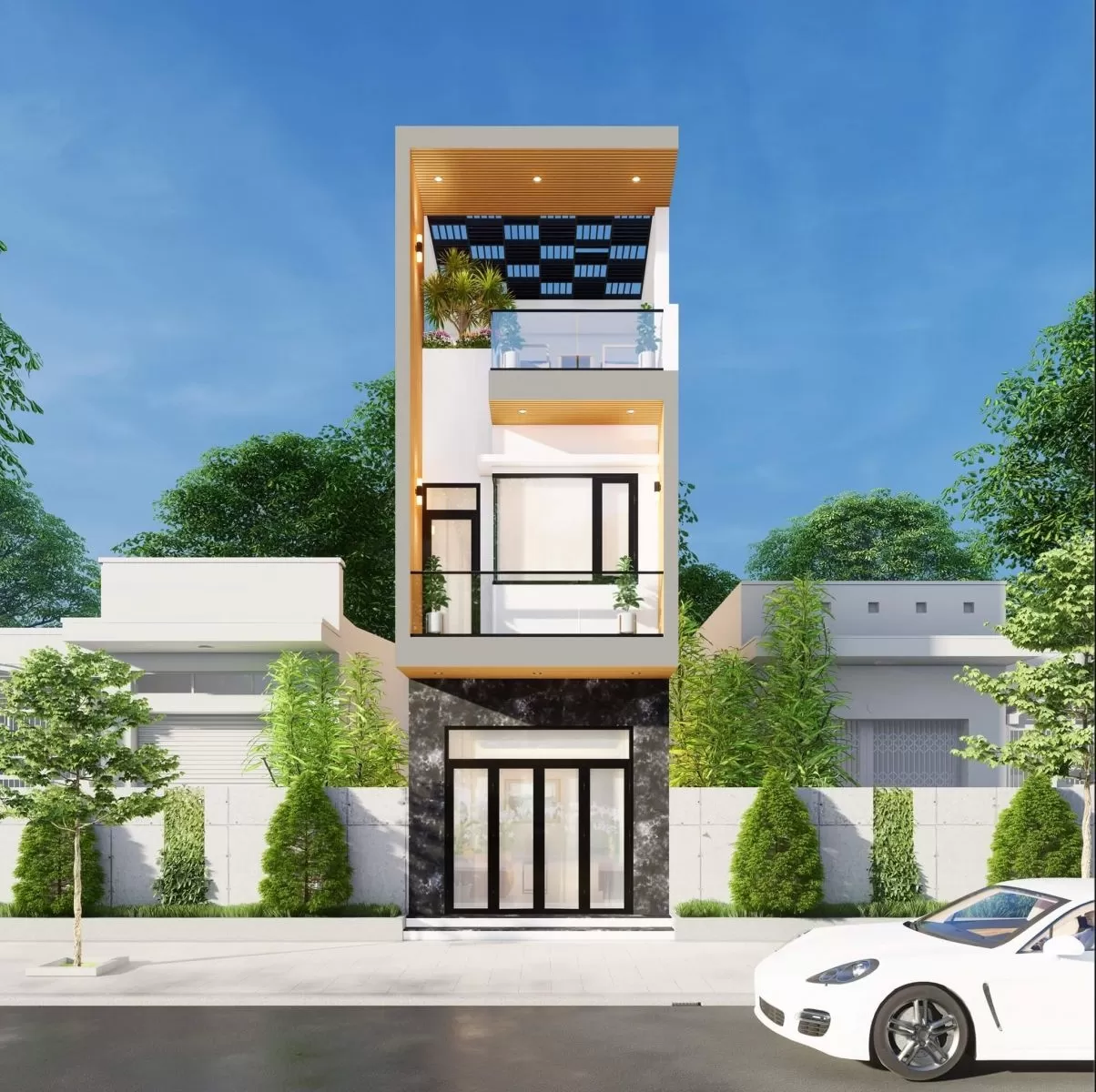 Nhà ống mái bằng