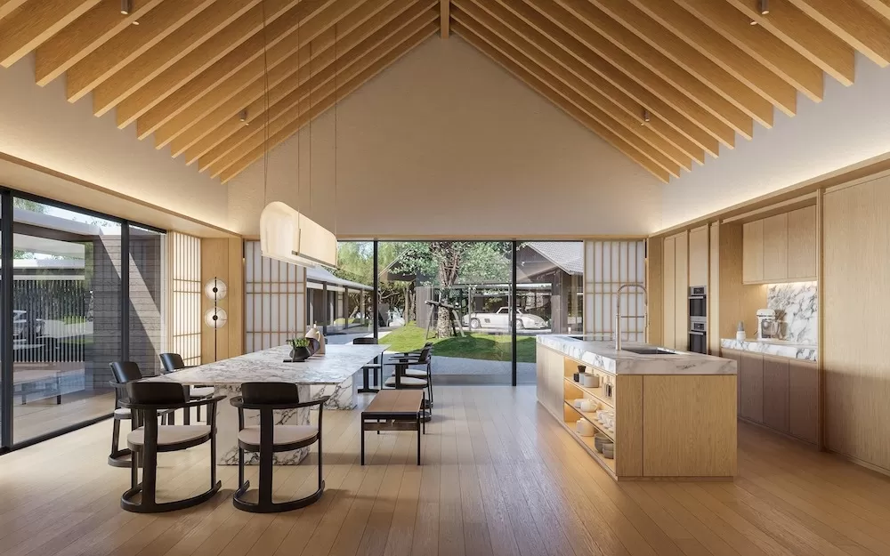 Bạn sẽ không tìm thấy lò nướng trong gian bếp hiện đại nhà Nhật Bản