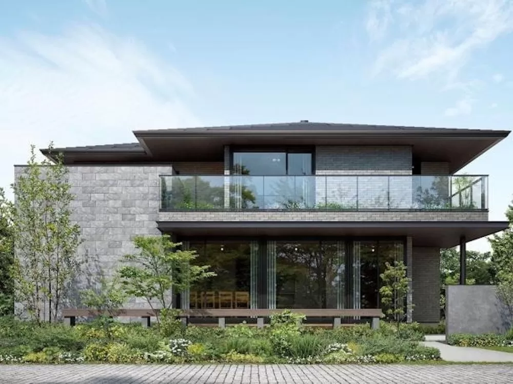 Nhà phố 2 tầng mái nhật 8x8 thiết kế hiện đại tối giản