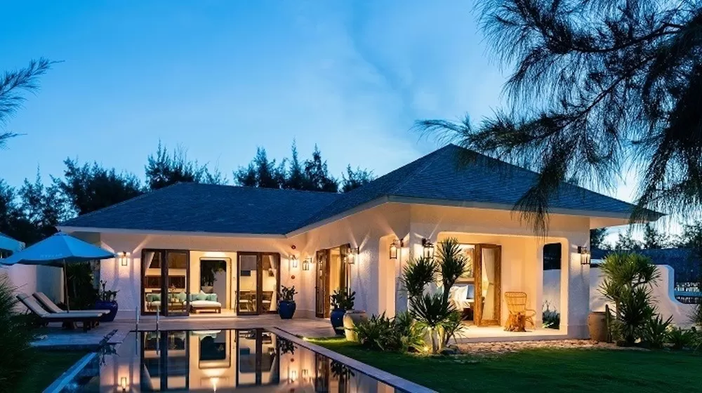 Mẫu biệt thự 1 tầng phong cách Santorini