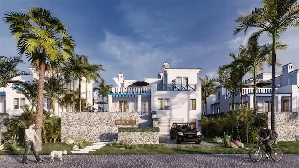 Mẫu biệt thự 2 tầng phong cách Santorini