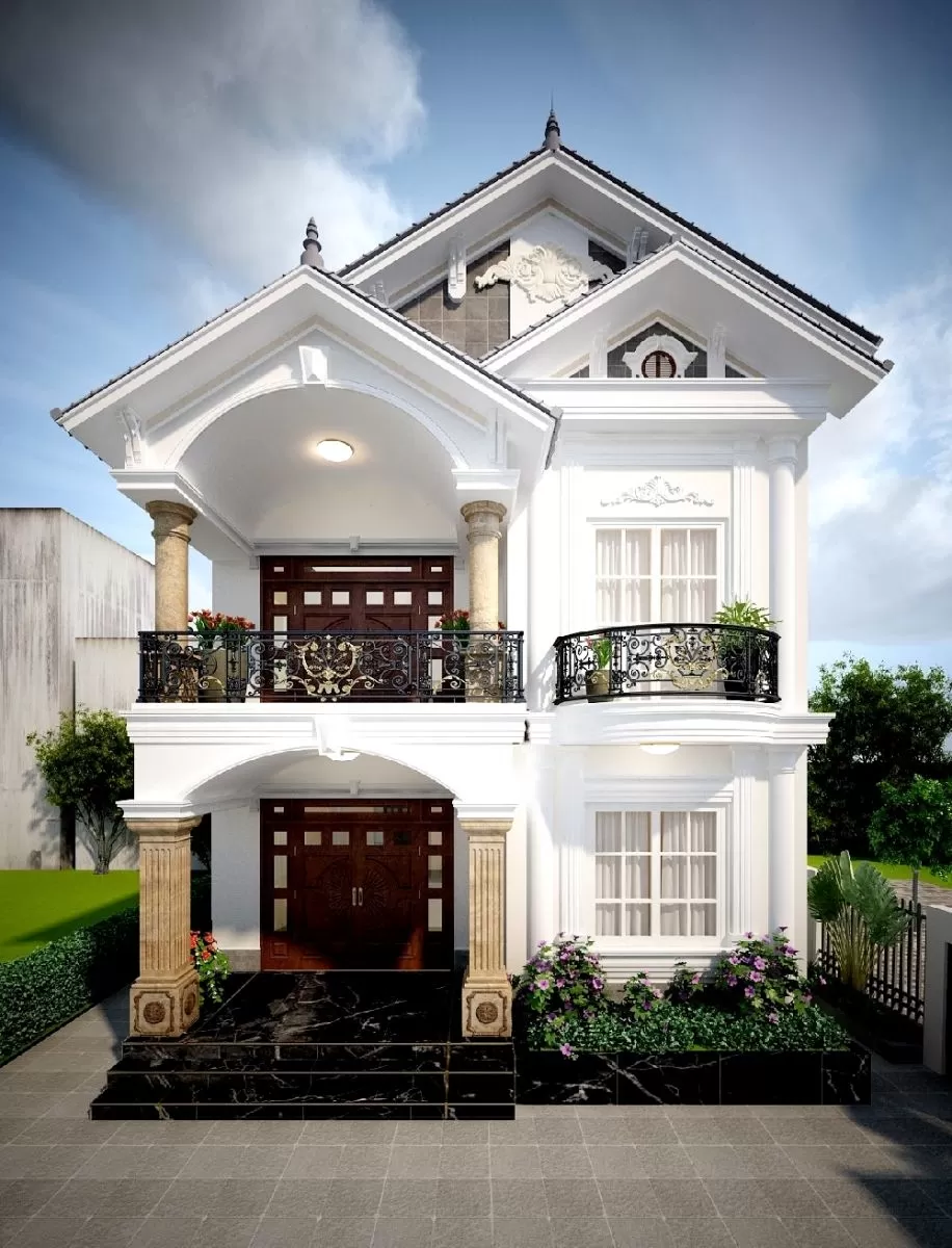 Mẫu nhà đẹp sử dụng vật liệu xây dựng cao cấp,