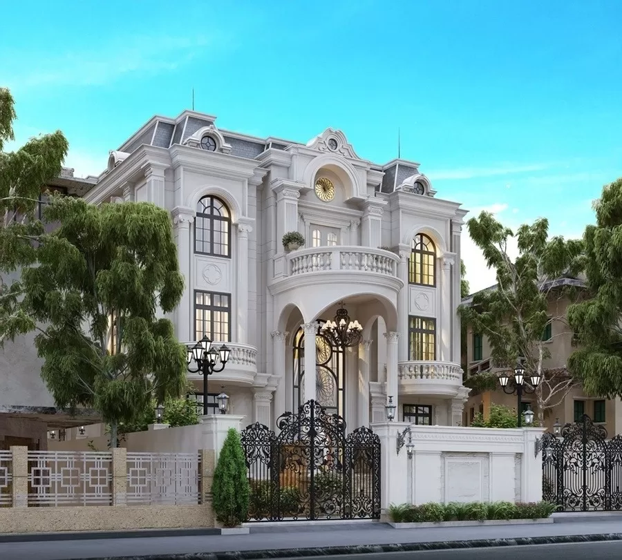 Kiến trúc biệt thự 3 tầng kiểu Pháp thuộc địa