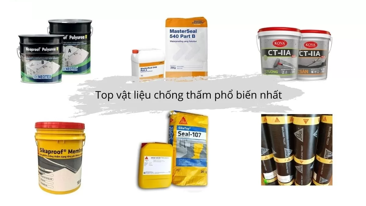 Những loại vật liệu chống thấm sân thượng có tác dụng ngăn nước xâm nhập 